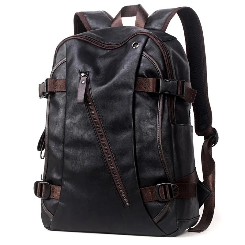 New Fashion 2016 Faux-leather Backpack Men Bag Casual Backpack For Women School Backpack Men Shoulder Bag Tote Free Shipping