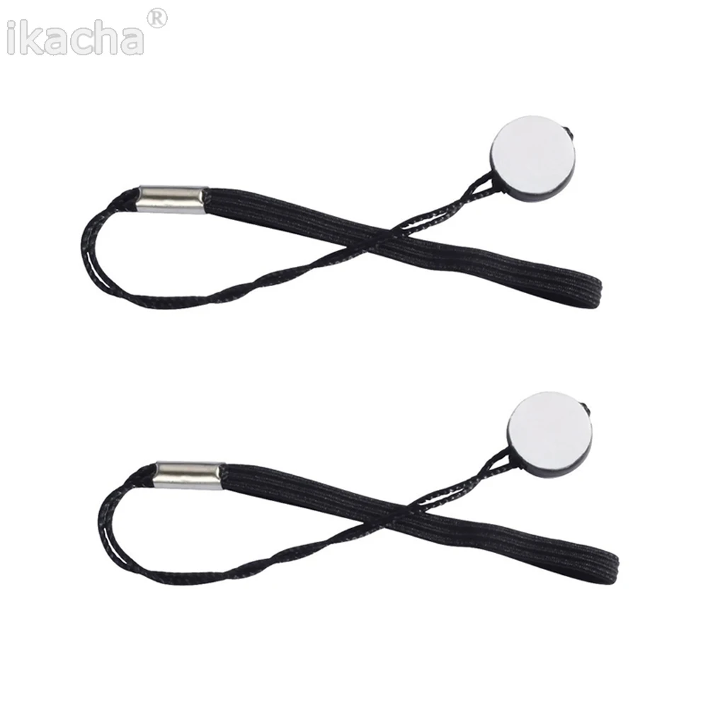 2Pcs Black Lens Cap Keeper Holder Cord Leash For Canon Sony Nikon Pentax Fuji DSLR Camera