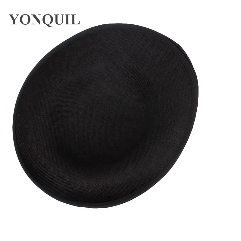 NEW ARRIVAL 30CM Black Color Big Millinery Imitation SINAMAY Fascinators Base Party Hat DIY Hair Accessories Cocktail Headpieces