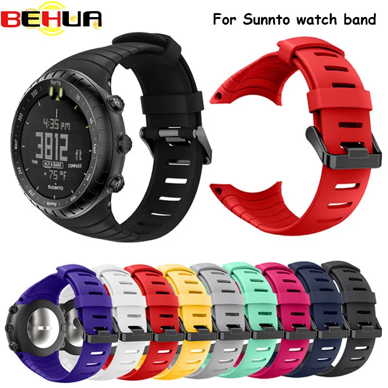 BEHUA-Bracelet de montre de sport en plein air, bracelet de montre de luxe en silicone, bracelet de remplacement pour SUUNTO CORE, bracelet de montre