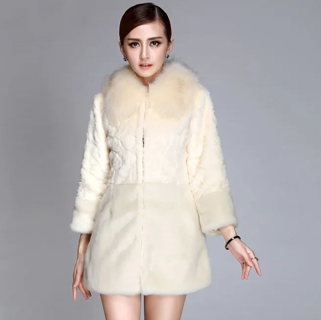 Copy of new fund of 2017 autumn winters is long in a fur coat Imitation of rabbit hair female coat New product on sale