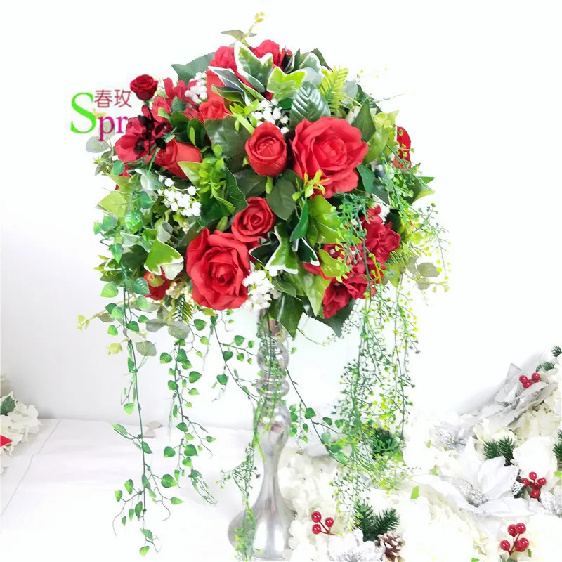 SPR wedding table flower ball centerpiece wedding road lead artificial flore  centerpiece  wedding backdrop flower decoration