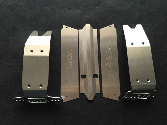 Stainless Steel Chassis Plate Skid Plate Bumper for 1/5 TRAXXAS X-MAXX 6S 8S