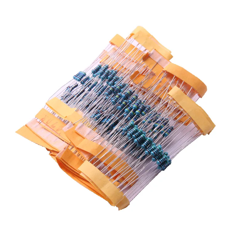 Glyduino 600PCS 10 - 1M Ohm 1/4w Resistance 1% Metal Film Resistor Resistance Assortment Kit Set 30 Kinds Each 20Pcs