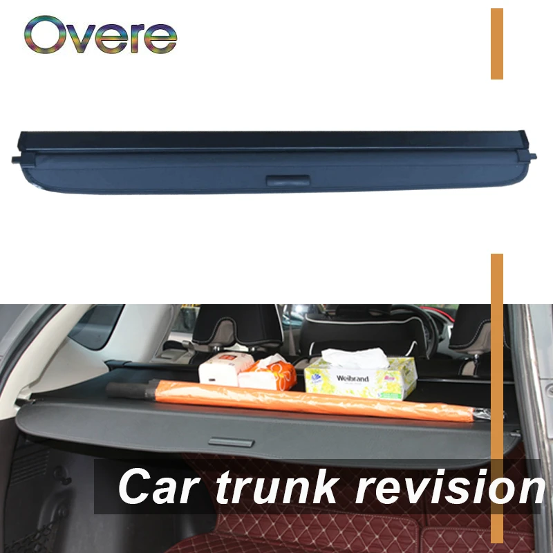 

OVERE 1Set Car Rear Trunk Cargo Cover For Audi Q3 2010 2011 2012 2013 2014 2015 Black Security Shield Shade Auto accessories