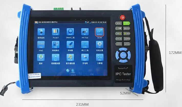 7 Inch Analog AHD SDI TVI CVI CCTV tester monitor TESTER  IPC8600MOVTADHS