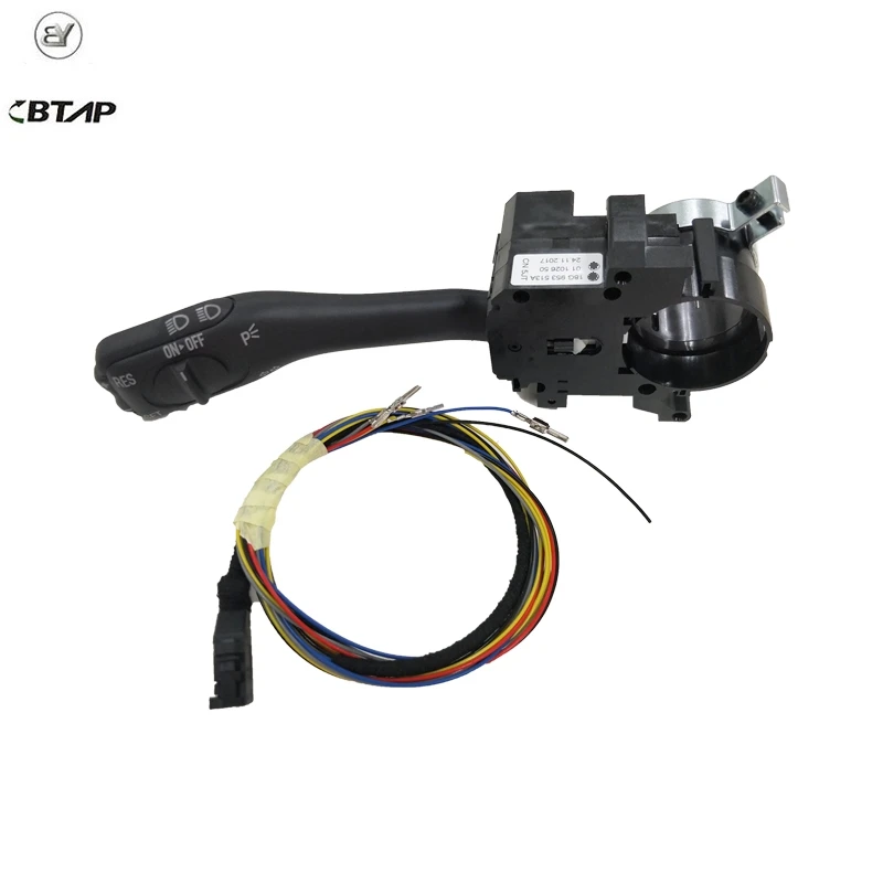 BTAP Cruise Control Stalk Switch & Harness Wire For VW Golf Jetta Bora MK4 PASSAT SKODA SEAT 1J0953513 18G 953 513 A 18G953513A