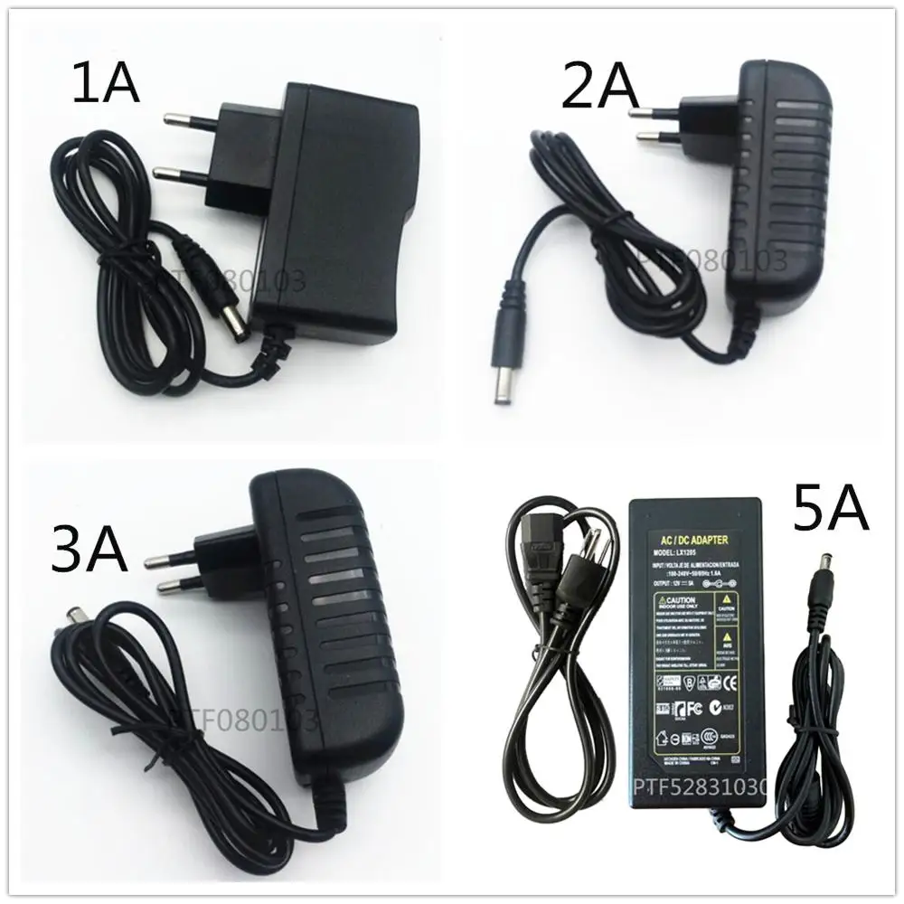 AC 100 V-240 V zu DC 12 V 1A 2A 3A 5A 6A 8A Beleuchtungstransformatoren Netzteil 12 Volt Adapter Konverter Ladegerät LED-Streifentreiber