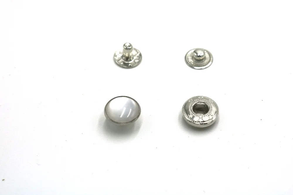Nuova promozione perline accessori per cucire ecologici 100set 10mm 12mm chiusure a scatto con perle/bottone per cucire con perno a pressione popper