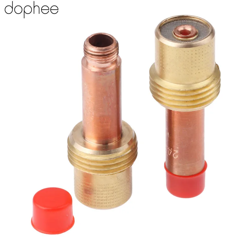 Lente para gás do corpo de pinça dophee 45v26m, para tig, tocha de soldagem, 2.0mm (3/32 polegadas), corpo de pinça, 5 peças, novo, quente