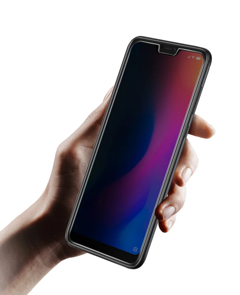 واقي شاشة لـ XIAOMI REDMI NOTE 7/NOTE 7 PRO/F1/Mi 6X/Mix 2S/MAX 3 ، فيلم زجاجي مقسّى ، مضاد للتجسس