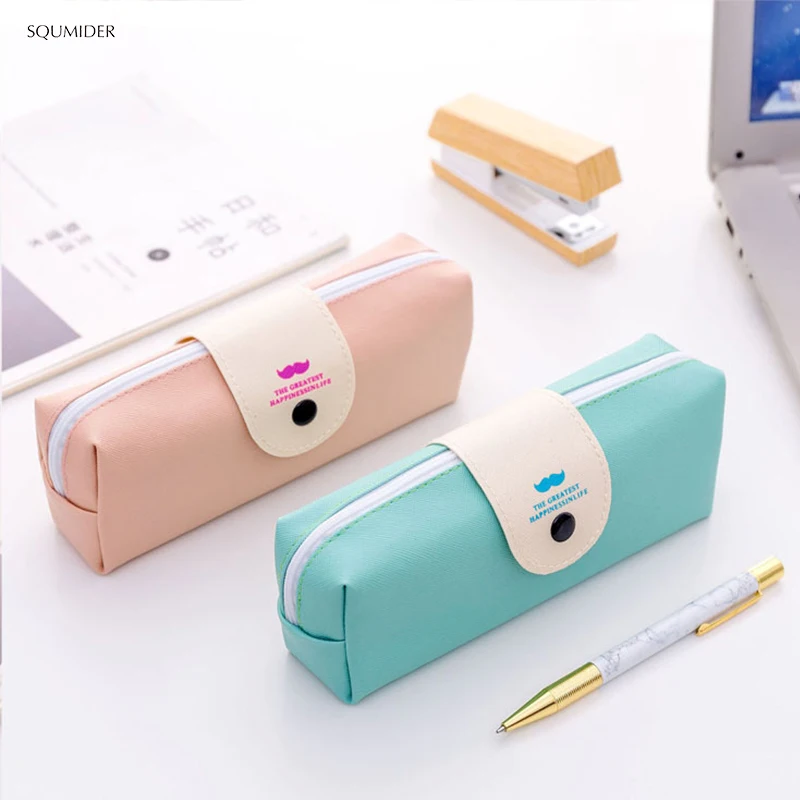 1pc Creative Simple Mr Beard Pencil Case Children Students Cute Pencil Bag Stationery Gifts School Office Supplies