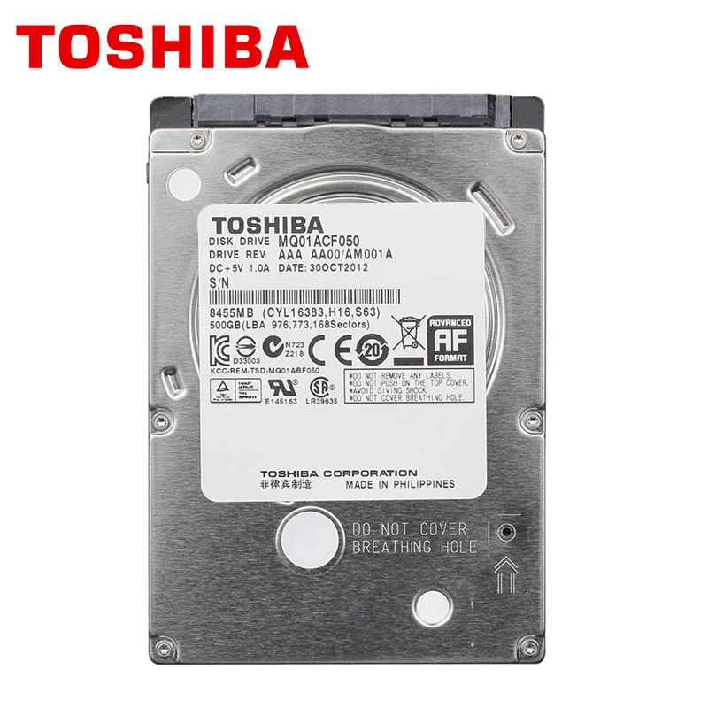 TOSHIBA Laptop Hard Drive Disk 500GB 500G Original Internal Notebook HDD HD 2.5