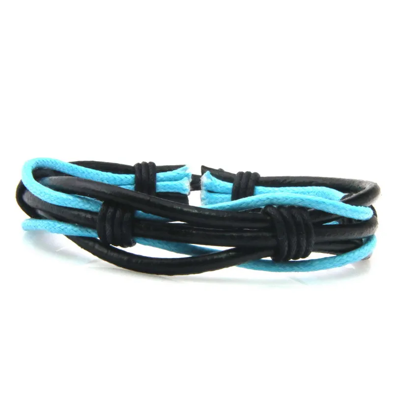 2023 New Hot Bracelet For Women Men Jewelry Handmade Braid Genuine Leather bracelet Wrap Charm Cross Bracelets Fine Jewelry