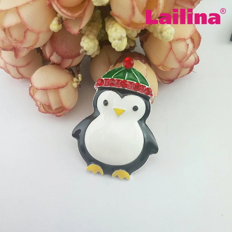 Enamel Chubby Penguin pendant, animal enamel chunky pendant, christmas penguin charm necklace