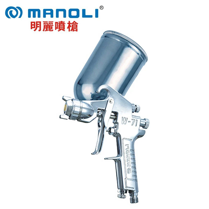 

free shipping,Manoli hand manual Spray gun W-71, gravity suction feed type to choose, W71 painting gun, good atomization