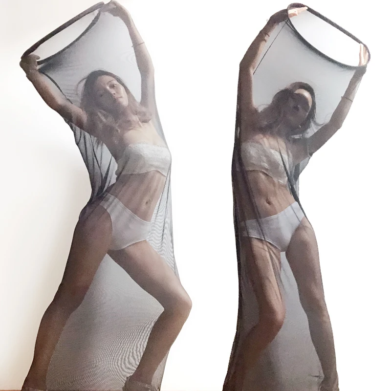 ¡Nuevo! Jaula de gasa negra misteriosa para club nocturno DS Dance Team gogo, accesorio de actuación para escenario, herramienta para GoGo Dance Prop VDB680