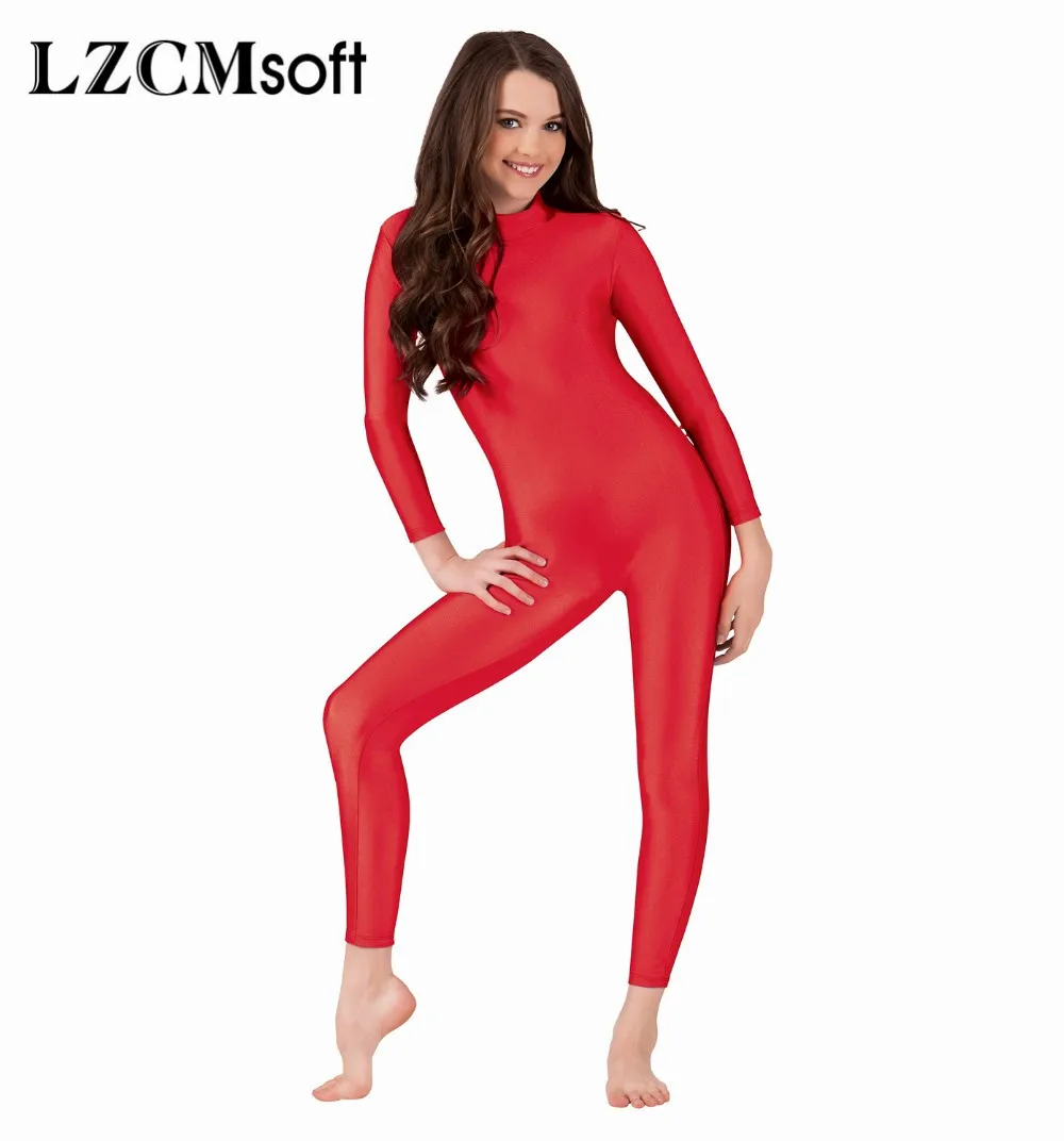 LZCMsoft-Unitards à manches longues pour enfants, combinaisons complètes pour tout-petits, vêtements de danse sur scène en spandex, danse de ballet pour filles