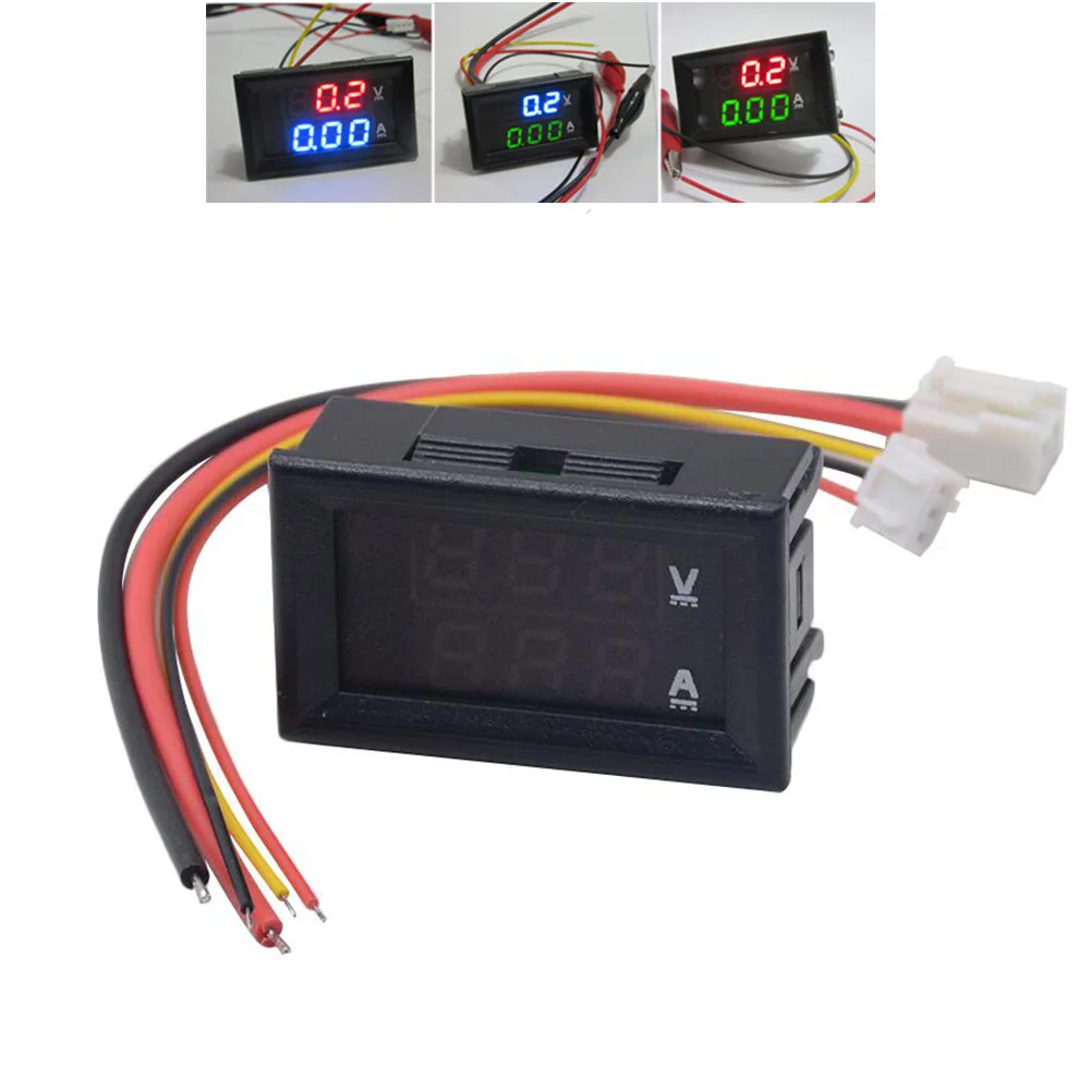 DC 100V 10A Mini 0.28inch LED Digital Voltmeter Ammeter Volt Ampere Meter Amperemeter Voltage Indicator Tester