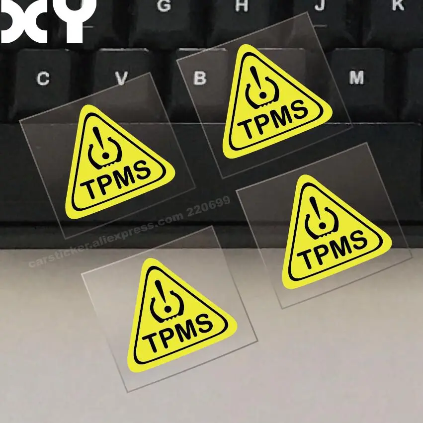 4 Pcs/Set Auto Tire Pressure Monitoring System (TPMS) Signs Mark Stickers Decals Waterproof  Car Accessories