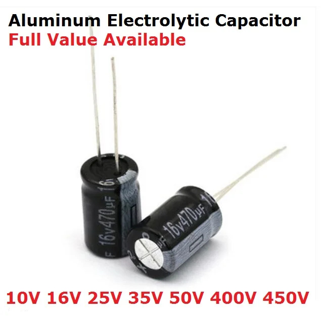 

20PCS 35V 470uF 100UF 220UF 330UF 470UF 680UF 1000UF 47UF 1500UF 10UF 22UF Aluminum Electrolytic Capacitor 4V 10V 16V 25V 35V