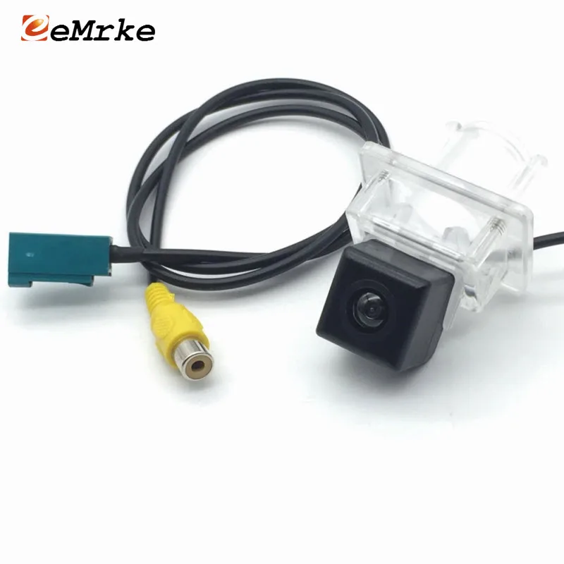 

EEMRKE for Mercedes Benz E200 E230 E350 E250 E550 E63 AMG CCD Car Camera with Adaptor Fakra RCA Cable Plug to Original Screen