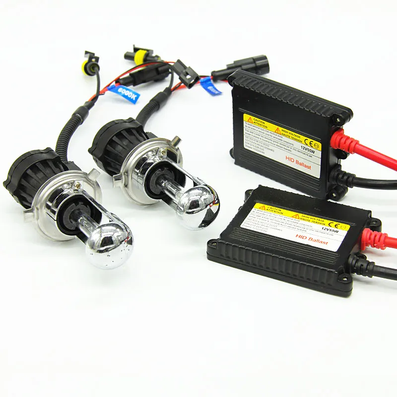 AFAECAR 55W  H4-3 Bi xenon Bixenon hid kit hi lo 12V DC 55W 6000K 8000K 4300K