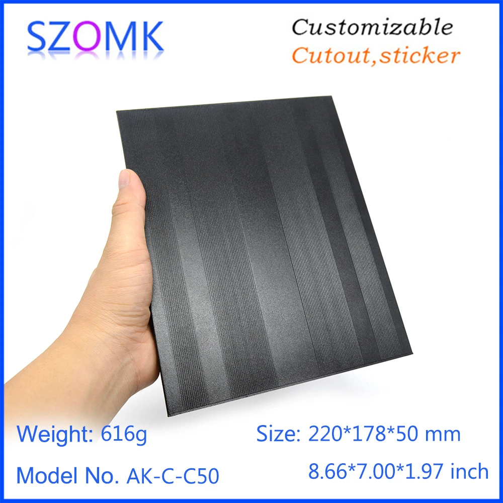 1 pezzo 50*178*220mm scatola di recinzione di alimentazione per estrusione di alluminio elettrico szomk scatola di pcb per elettronica di qualità di vendita calda