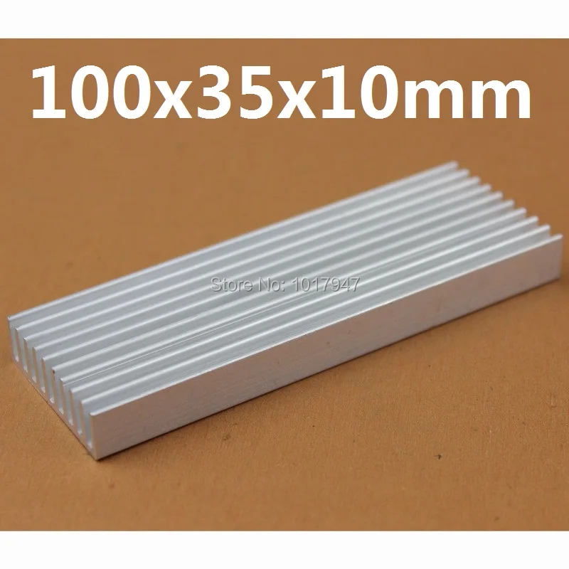 10 Pieces lot 100x35x10mm Aluminum Heatsink For LED IC Chip Heat Sink