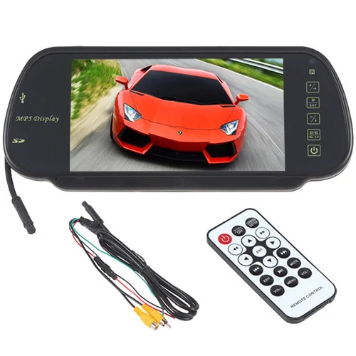 

7 Inch TFT Color LCD Bluetooth MP5 Car Rearview Mirror Monitor Support SD USB