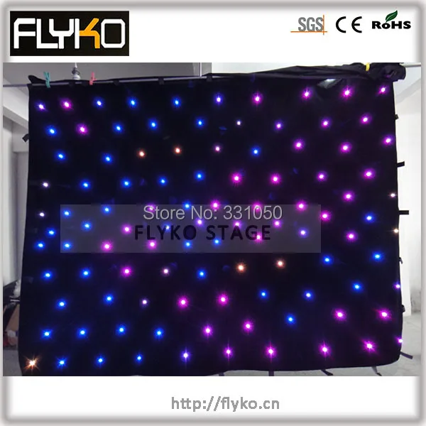 

Free shipping new year decoration 3M by4m stage star curtain
