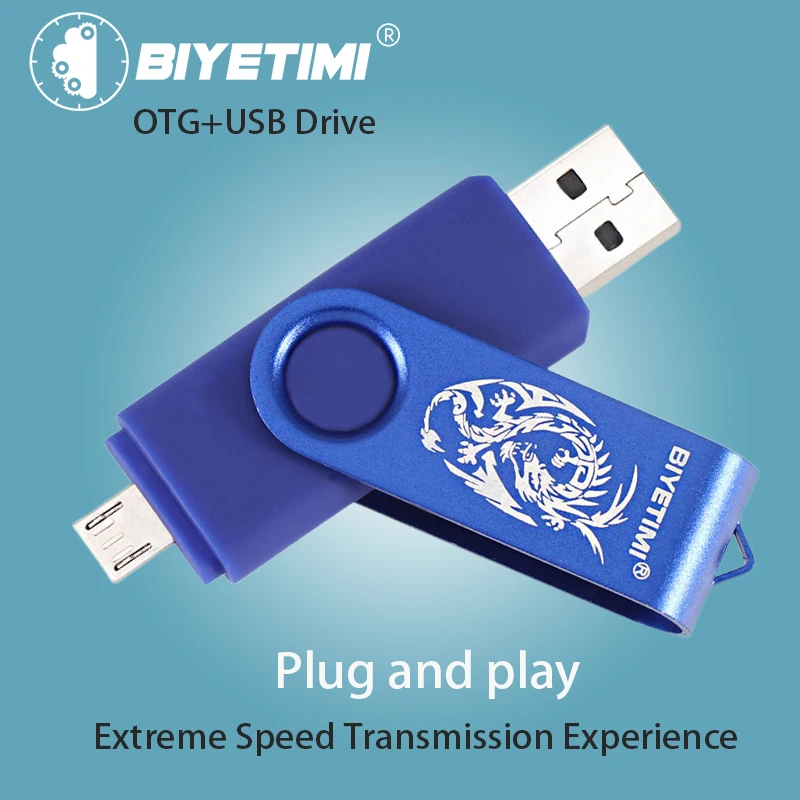 Biyetimi USB Flash Drive Dargon 64G 32G 16G 8G Pendrive High Speed for Android Backup Data OTG Smart Phone Extra Memory