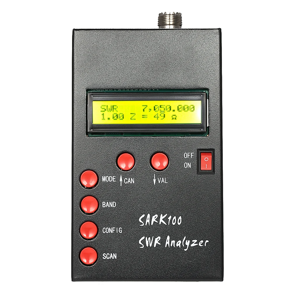 New High Quality 1-60MHz Antenna Analyzer Meter FPV Ham Radio Hobbyists Wave Tester SARK100 Impedance Capacitance Measurement