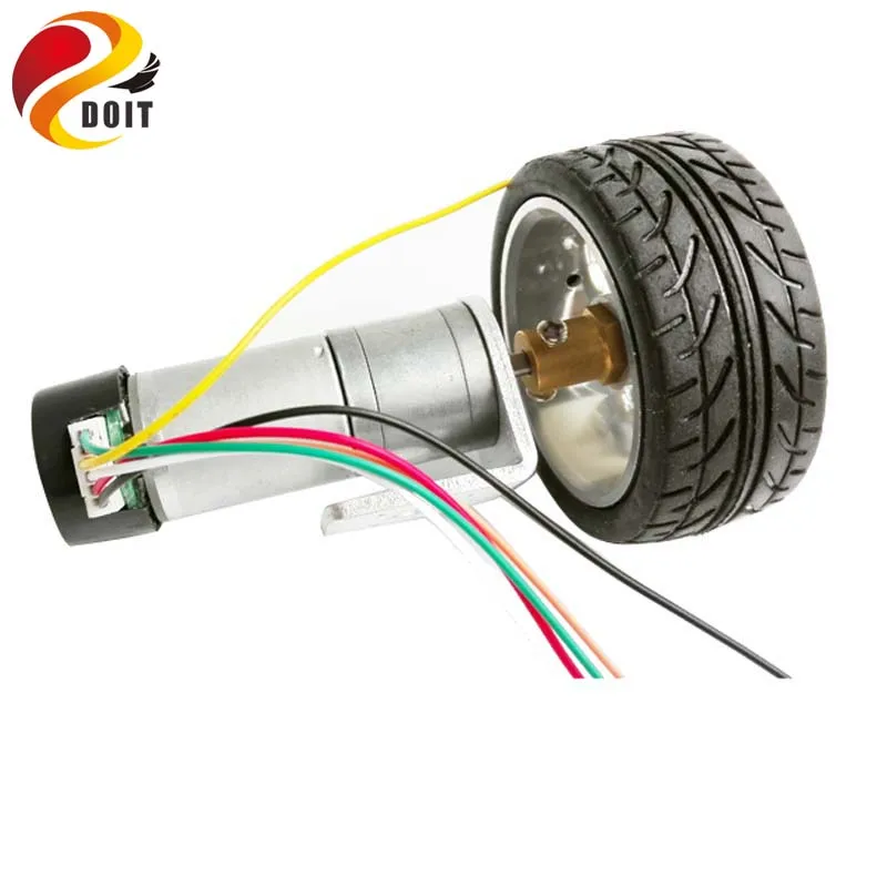 หนึ่งชุดสำหรับหุ่นยนต์รถแชสซี25มม.มอเตอร์ + ความยาว30มม.ข้อต่อทองแดง + 65มม.ล้อกว้าง + มอเตอร์ + สกรู