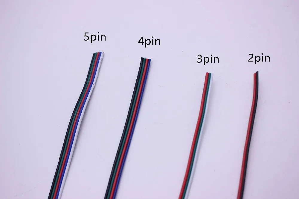 2pin 3pin 4pin 5pin 6pin 22AWG Led Connect Led Rgb Draad Kabel Voor WS2812 WS2811 Rgb Rgbw Rgb Cct 5050 3528 Led Strip