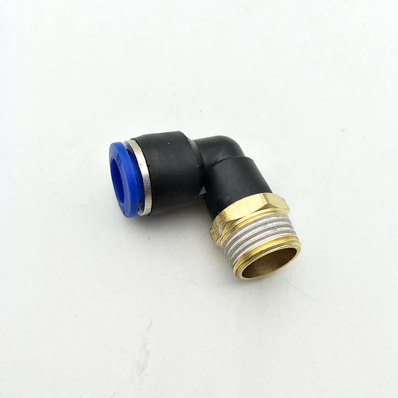 4 Pcs 3/8" Male Thread to 10mm Elbow Pneumatic Connector Quick Fittings PL10-03 Free shipping image 3