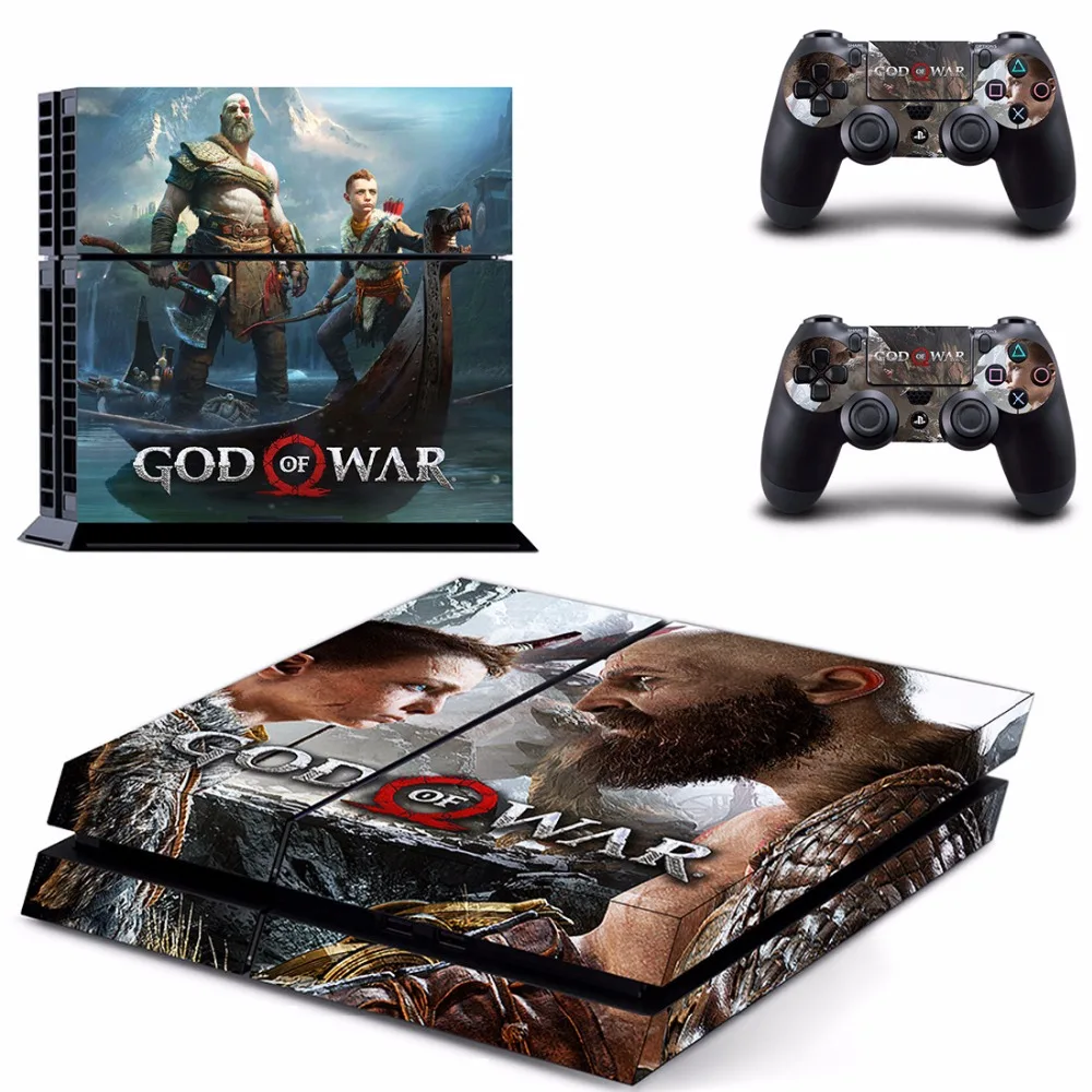 Trò Chơi Thần Chiến Tranh 4 PS4 Da Miếng Dán Decal Cho Sony PlayStation 4 Và 2 Bộ Điều Khiển PS4 Miếng Dán Da vincy Da