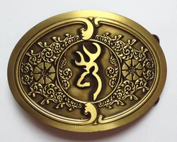 Bronze Browning Scroll belt buckle with pewter finish SW-BY30 suitable for 4cm wideth belt