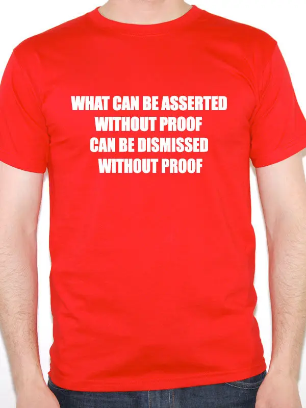 New 2019 O-Neck Cotton What Can Be Asserted - Atheism / Atheist / Scientist Themed Men'S T-Shirt tops Tee Shirt Clothing