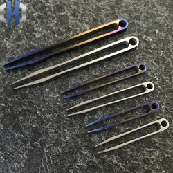 S/M/L Blue Titanium Alloy TC4 Tweezers EDC Mini Gadget Lightweight Small Tweezers Clamp Portable Silver Clip Outdoor Tools