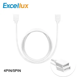 Conector de Cable de extensión de 4 pines y 5 pines para tira de luces LED RGB, RGBW, RGBWW, 5050, doble cara, 10mm