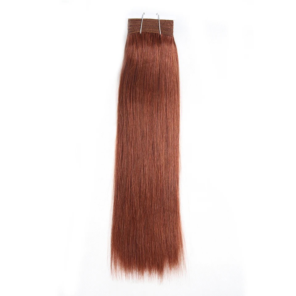 Rebecca Rambut Ditarik Ganda 113G Brasil Yaki Lurus Rambut Manusia Bundel Jalinan Ombre Merah Coklat Hitam Warna 1 Buah Rambut Remy