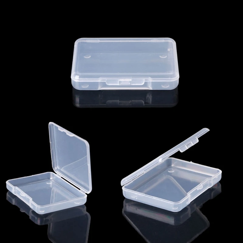 Rectangle Plastic Storage Case Collection Box Jewelry Container Business Card Box Hardware Tool Accessories Organizer Holder
