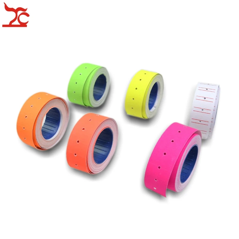 Retail  tags 1 Roll 500PCS Colorful Adhesive Price Tag Paper Price label Mark Sticker for MX-5500 Price Tag Gun lableller