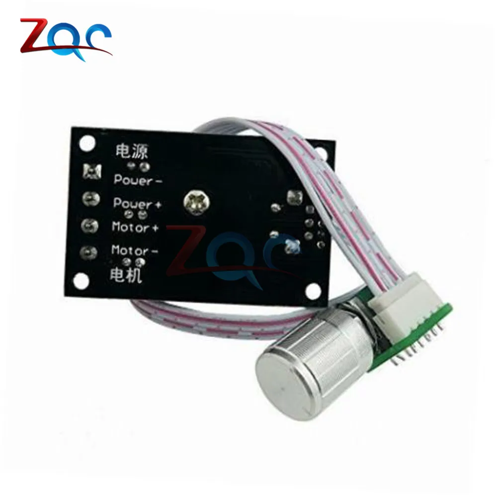 DC 6V 12V 24V 28V 80W 3A PWM Motor Speed Controller Adjustable Variable Speed Control With Extend Potentiometer On/Off Switch