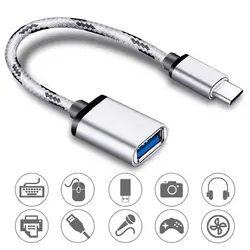 USB 2,0 tipo C macho a USB 2,0 A hembra OTG Cable de datos adaptador tipo C OTG Cable adaptador para Sansumg LG Sony HTC Xiaomi Andriod