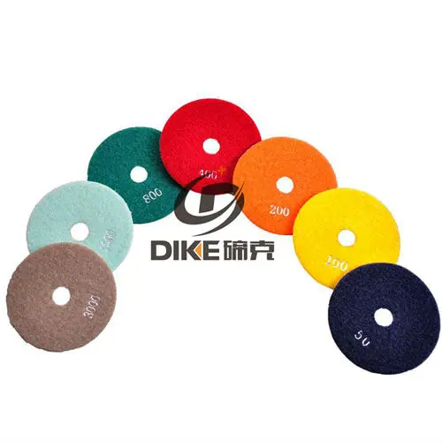 Blocos de polimento de granito molhado com 5 polegadas e 125mm de espessura para polimento molhado de pedra