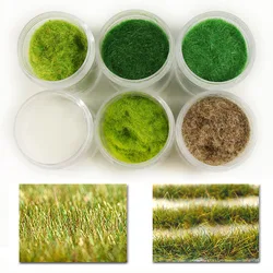 60g/120g/210g Mixed Six Colors 3mm Grass Powder Flock Static Grass for Scale Models and Miniatures CFA5