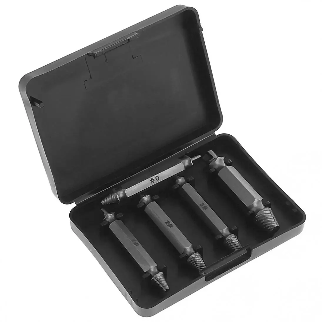 5pcs/set Alloy Steel Double Head Screw Extractor with  Drill Bit Tools Kit and Multi-functional Fit for Removing  Tools