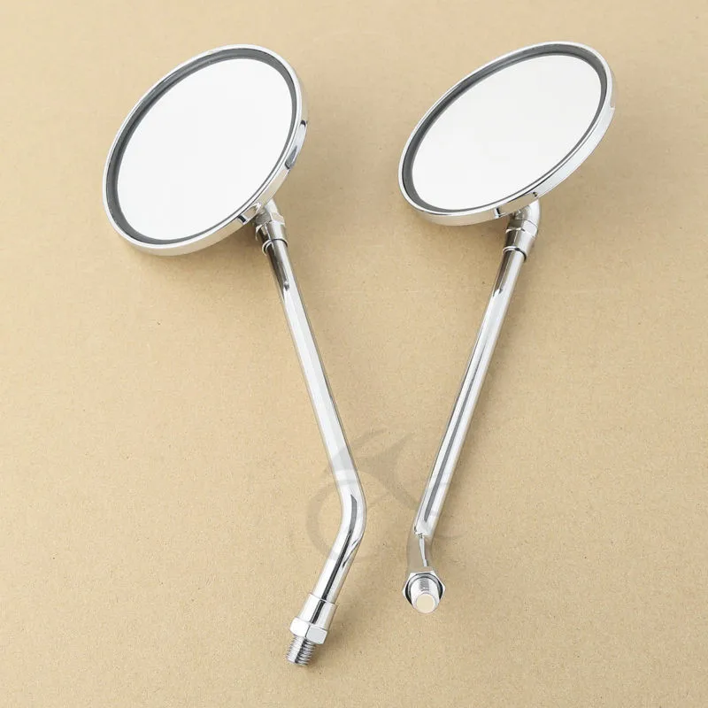 Motorcycle Side Mirrors Round For Honda CB750 CB500 CB1000 CB900 CB650 Chrome Motorbike Rear View Mirror